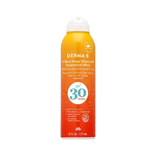 Derma E Ultra Sheer Mineral Body Sunscreen Mist SPF 30