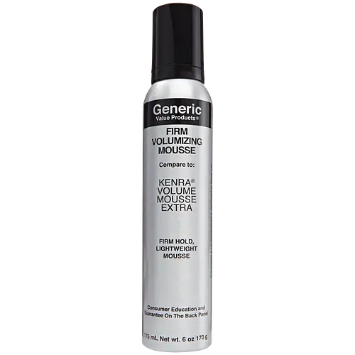 Generic Value Products Firm Volumizing Mousse Compare To Kenra Extra Volumizing Mousse Spray