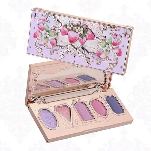 Flower Knows Violet Strawberry Rococo Eyeshadow Palette G01 Starmoon Strawberry