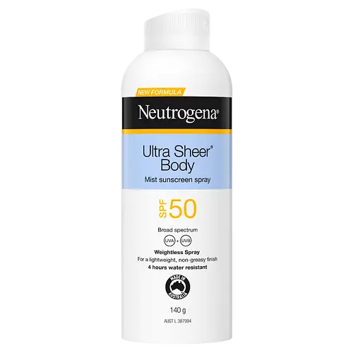 Neutrogena Ultra Sheer Body Mist SPF 50 Australia