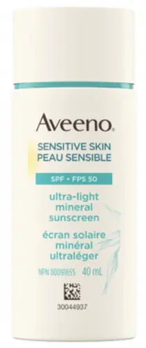 Aveeno Sensitive Skin Ultra-Light Mineral Sunscreen SPF 50