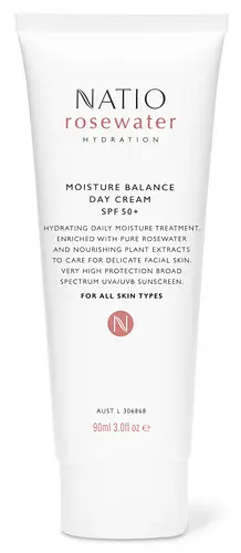 Natio Rosewater Hydration Moisture Balance Day Cream SPF 50+