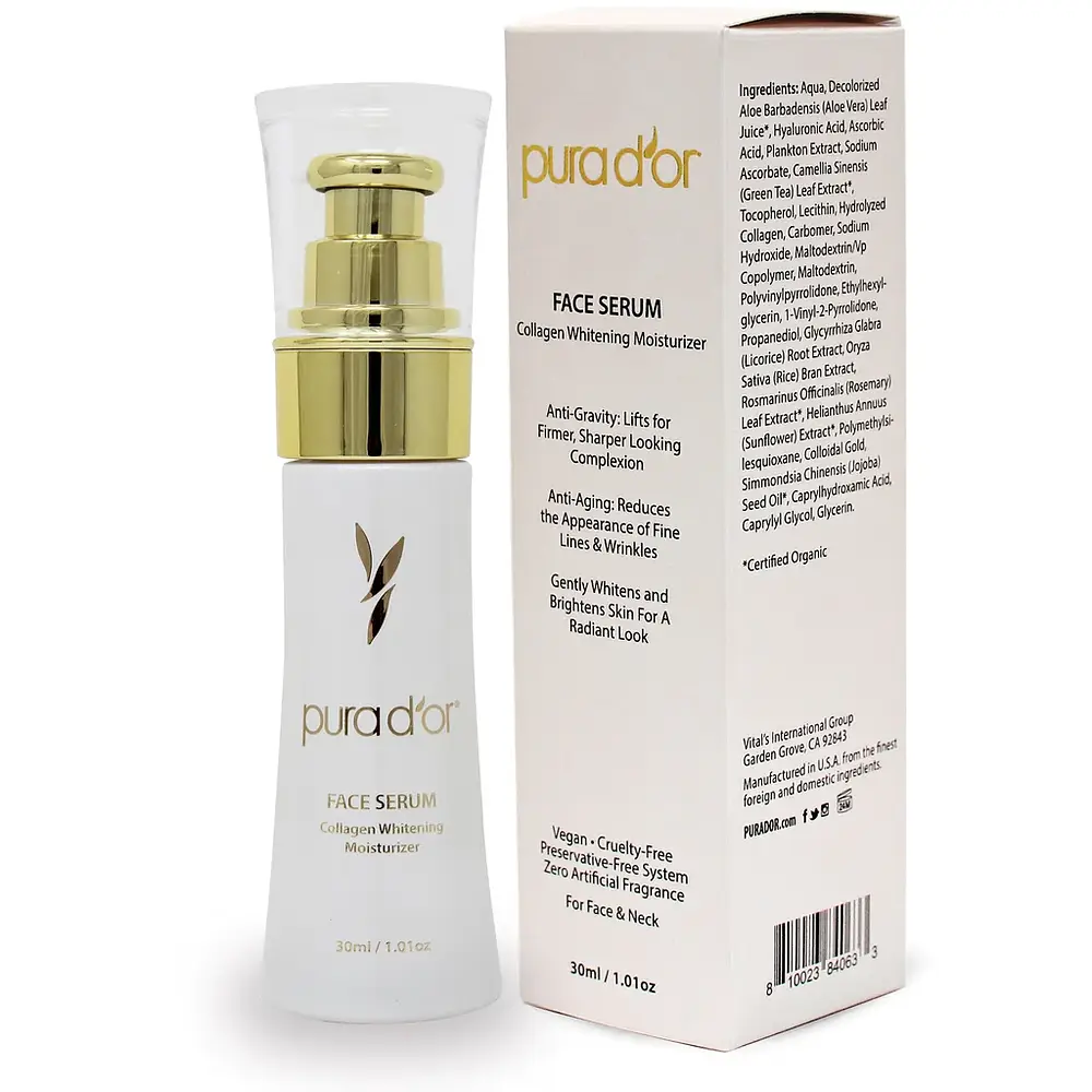 Pura D'or Face Serum Collagen Whitening Moisturizer