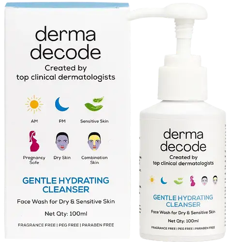 Derma Decode Gentle Hydrating Cleanser Face Wash for Dry & Sensitive Skin