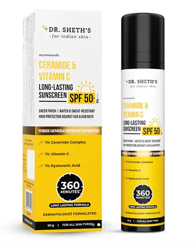 Dr. Sheth's Ceramide & Vitamin C Long Lasting Sunscreen SPF 50