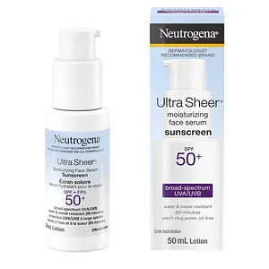 Neutrogena Ultra Sheer Moisturizing Face Serum Sunscreen SPF50+